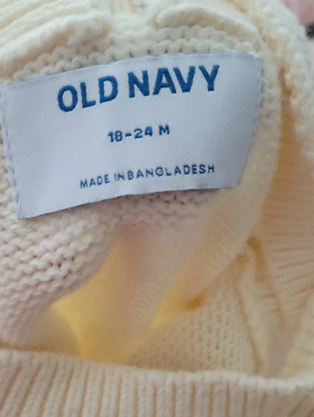 Old Navy Cream Knit Bunny & Floral Romper